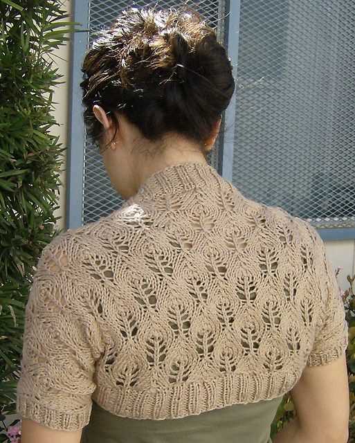 Free lace shrug knitting pattern