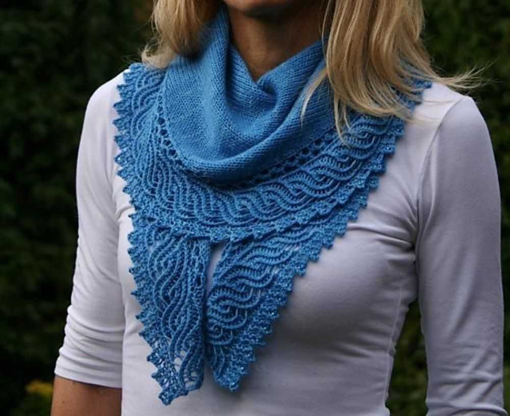 V shawl knitting pattern
