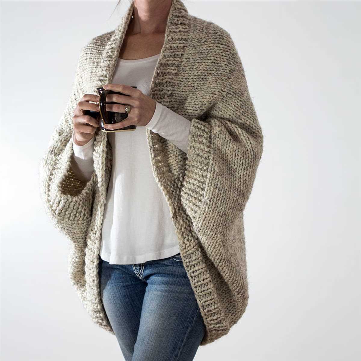 Loose cardigan knitting pattern