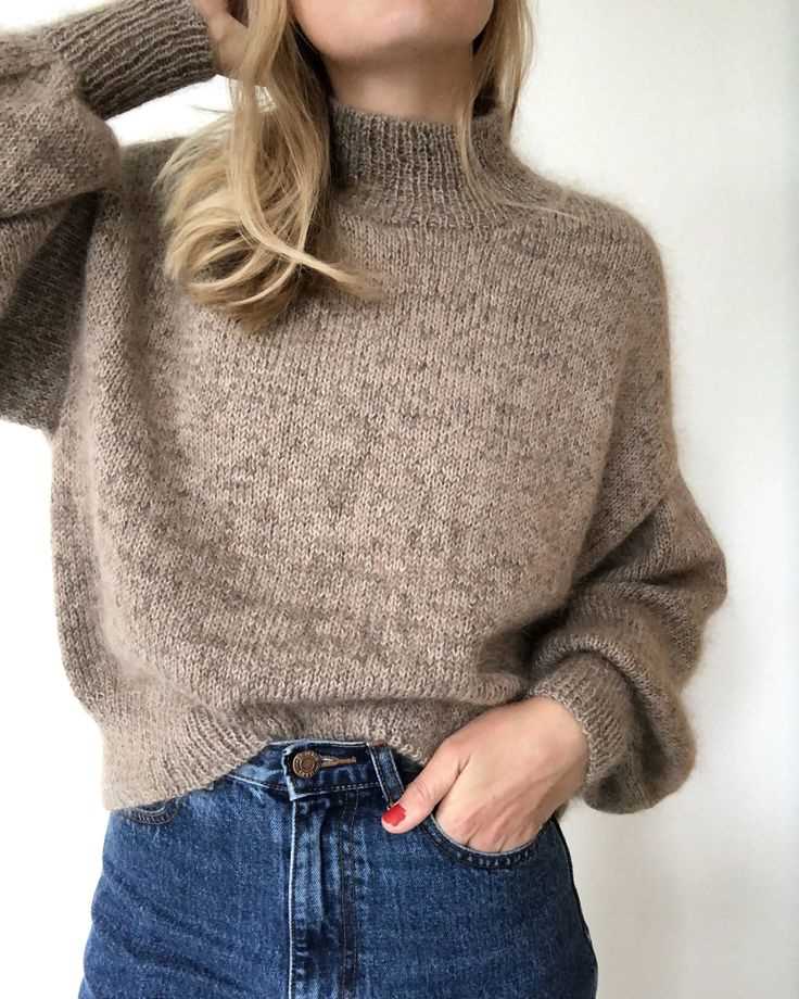 Puff sleeve sweater knitting pattern