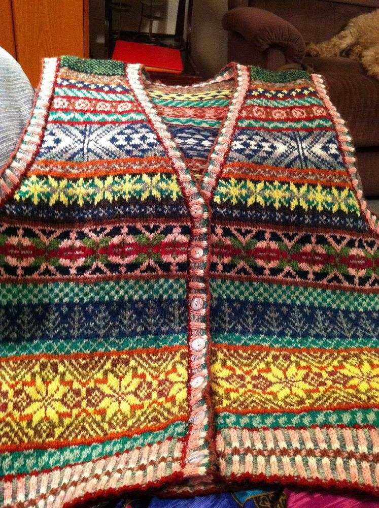 Fair isle vest knitting patterns