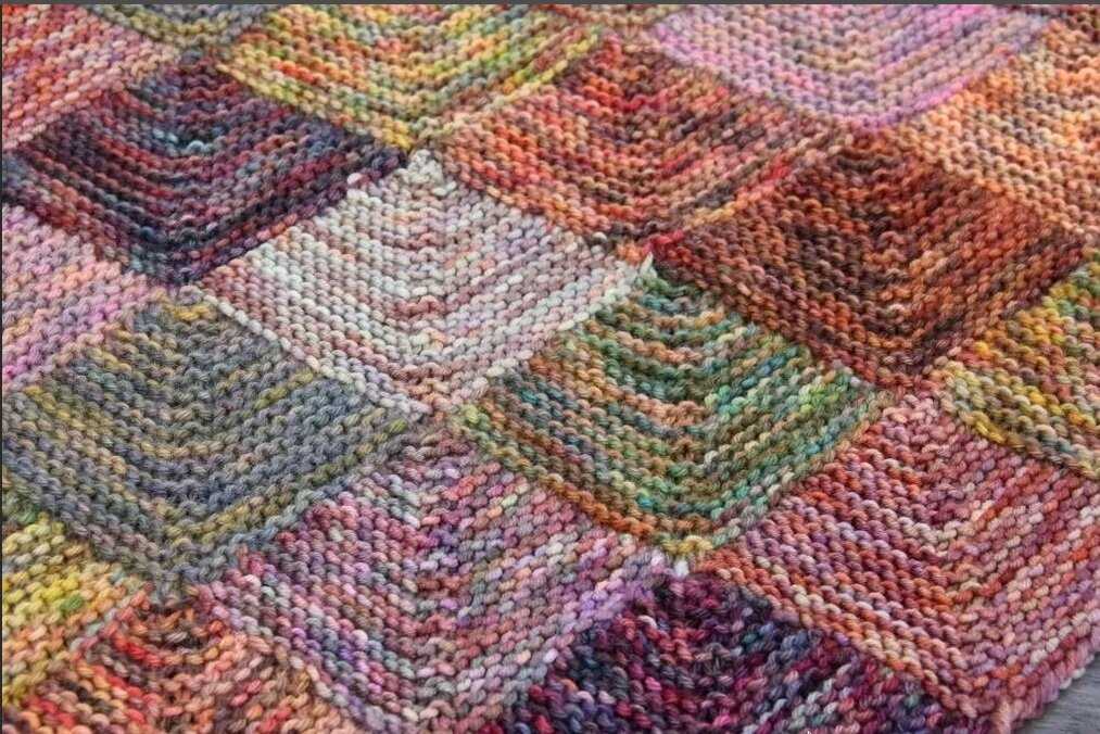 Modular knitting blanket pattern
