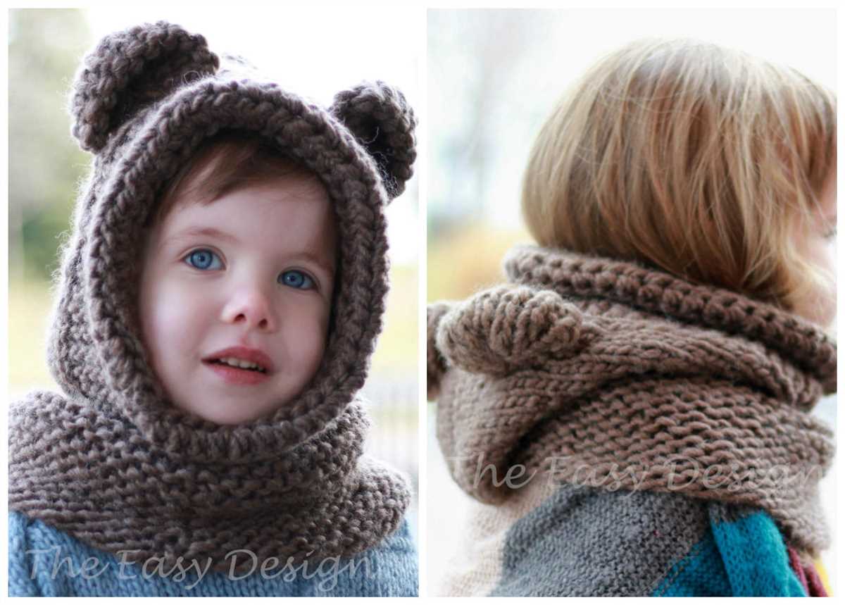 Knitted hooded cowl free pattern