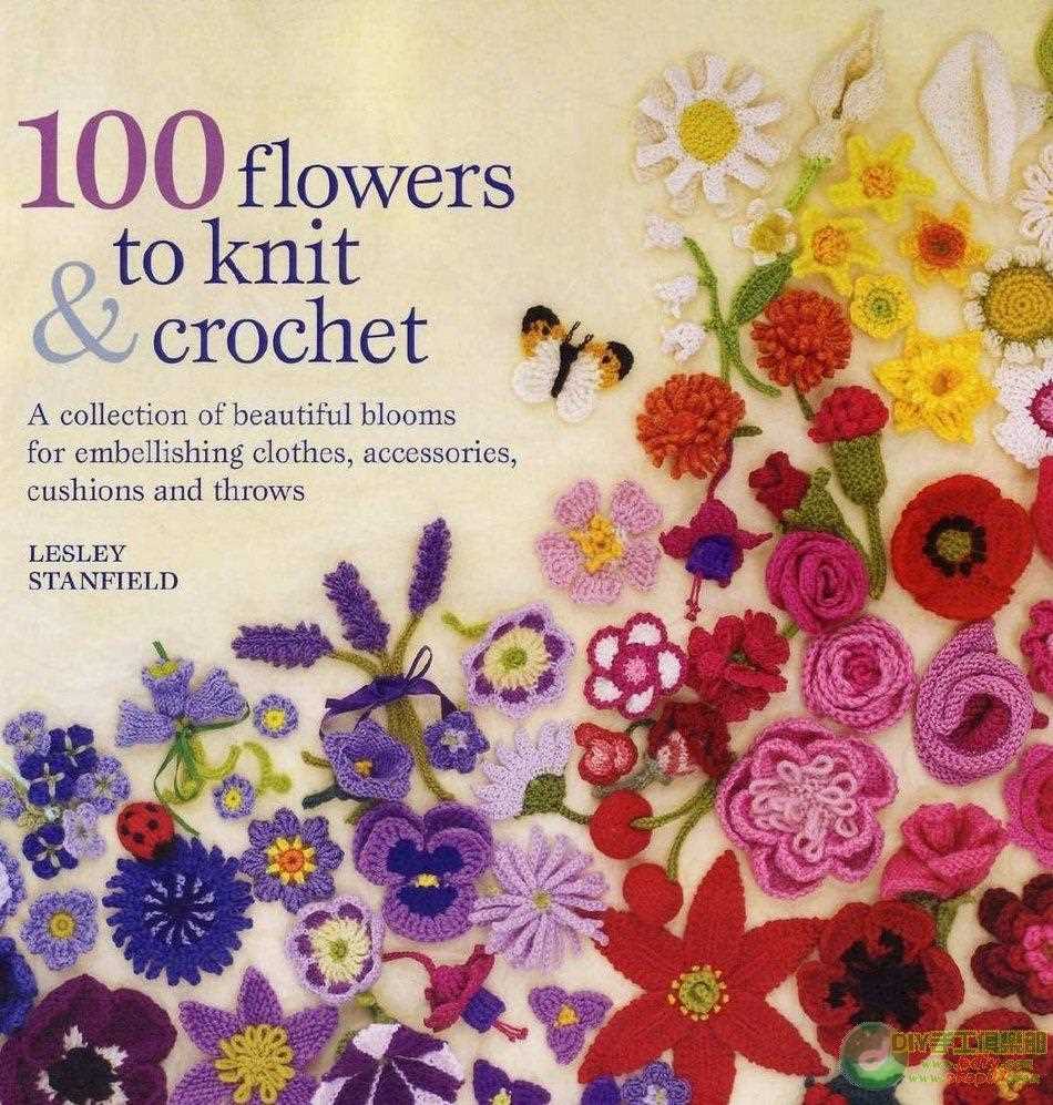 Simple knitted flower pattern