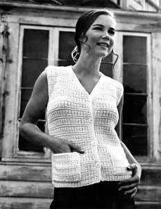 Free ladies sleeveless jumper knitting pattern