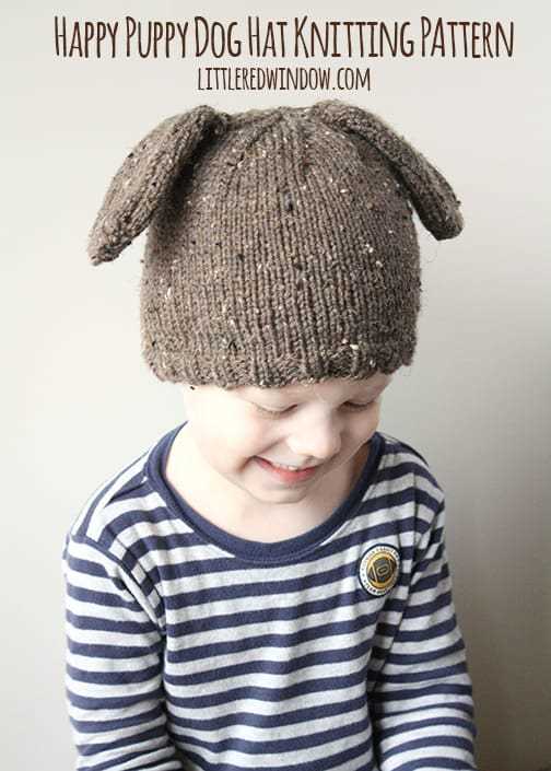 Knit hat with visor pattern free