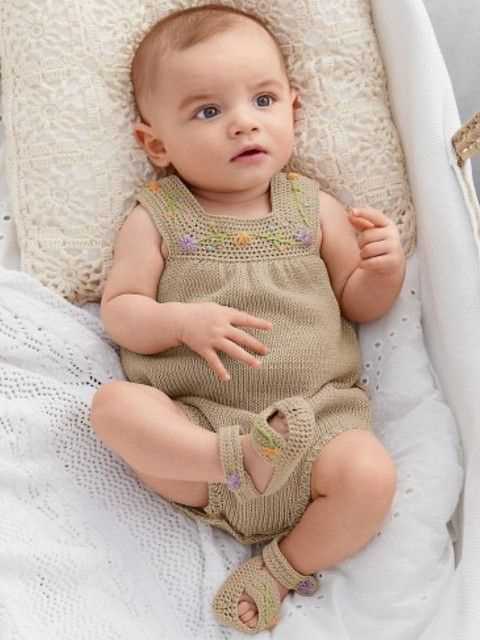 Free knitting pattern baby romper