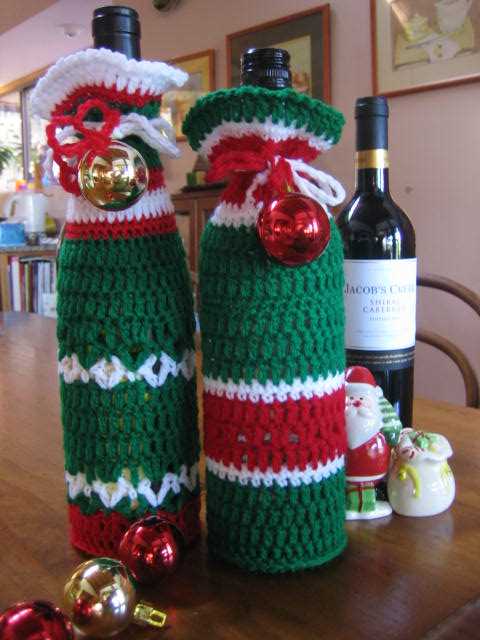 Wine bottle knitted covers patterns