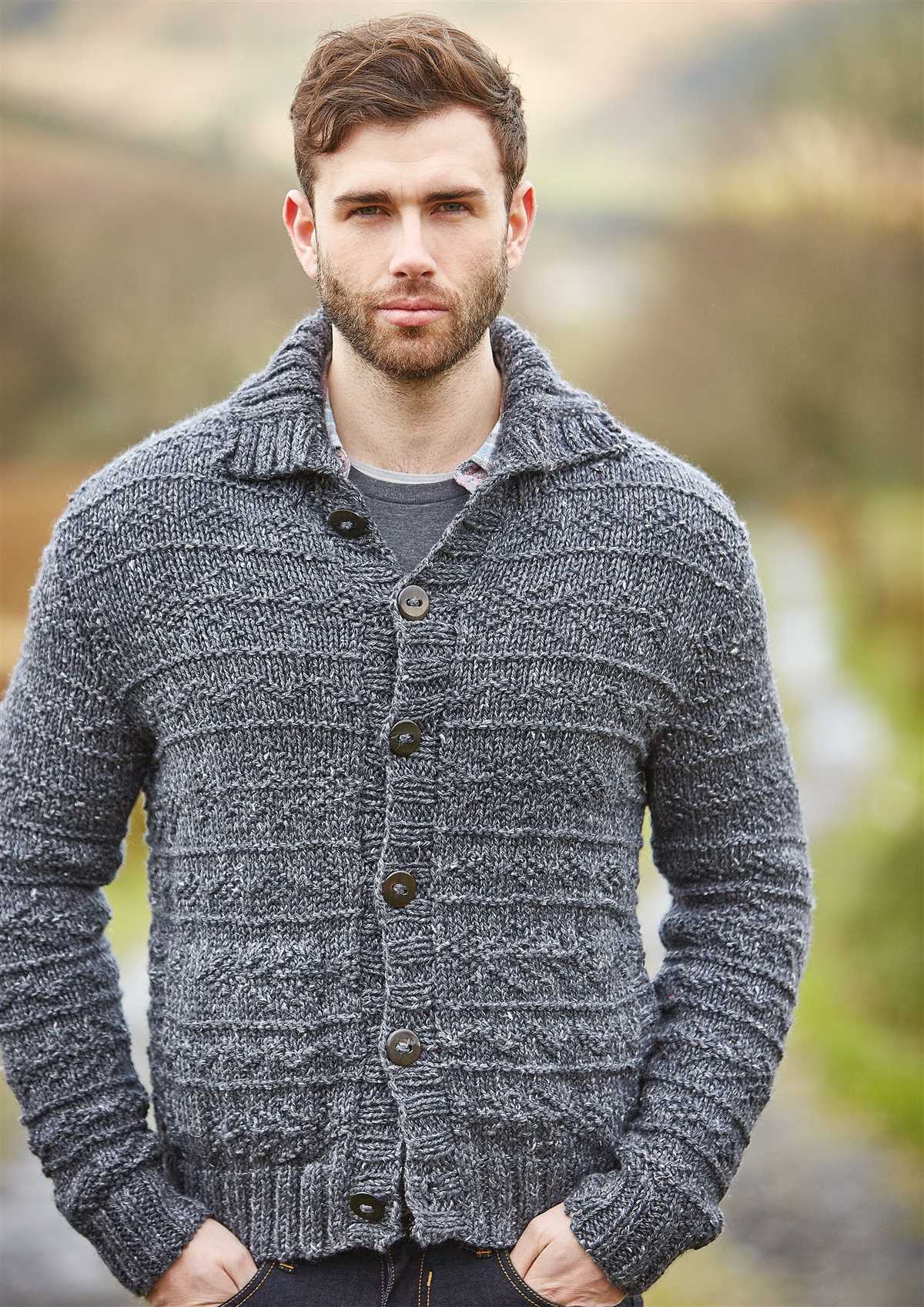 Free knitting patterns mens cardigans