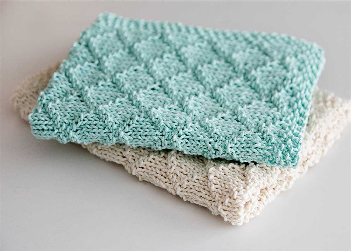 Waffle pattern knit dishcloth