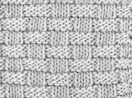 Basket weave dishcloth pattern knitting