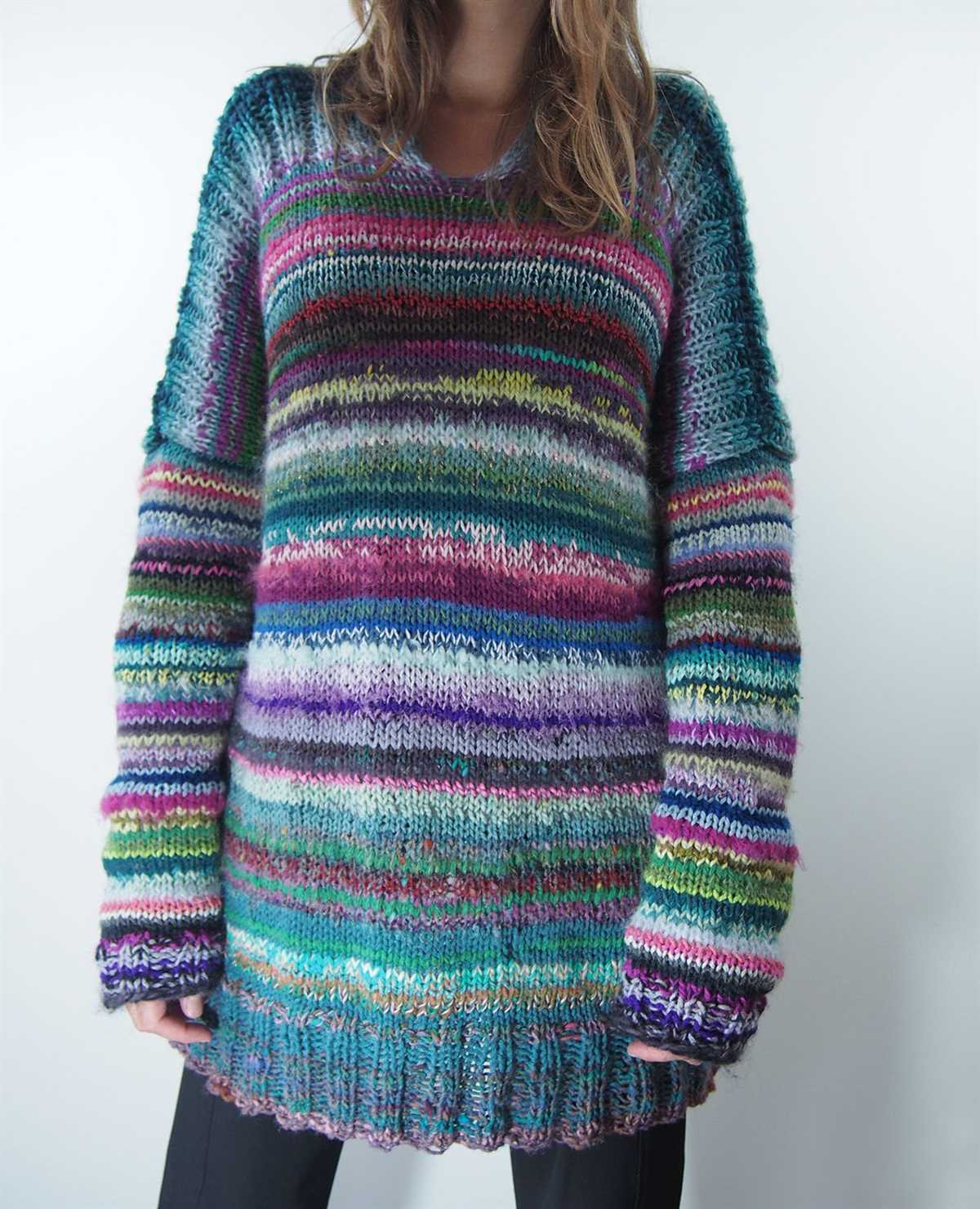 Patchwork jumper knitting pattern