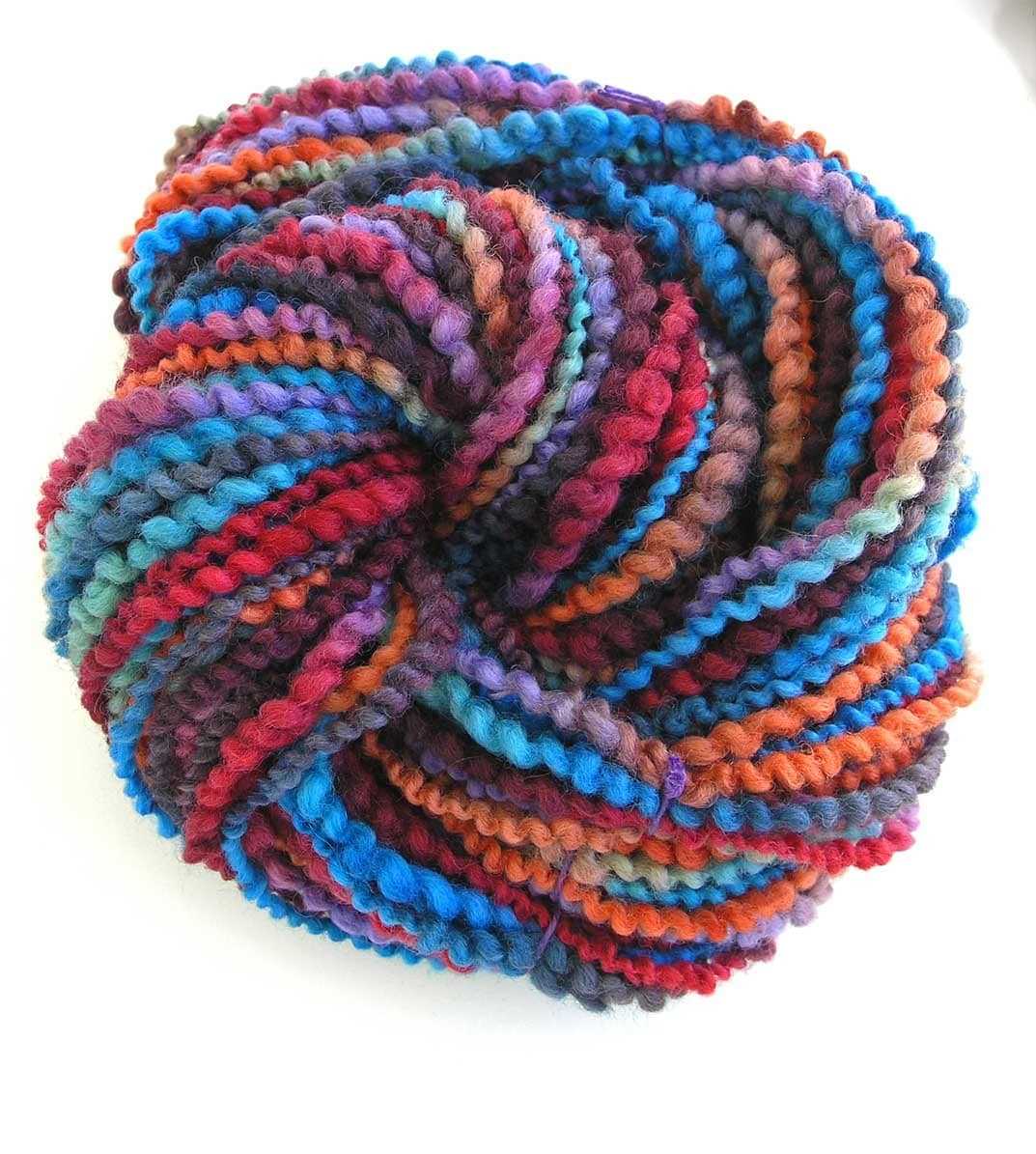 Knitting patterns for rainbow boucle yarn