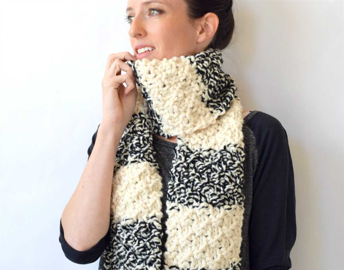 Knitted chunky scarf pattern free