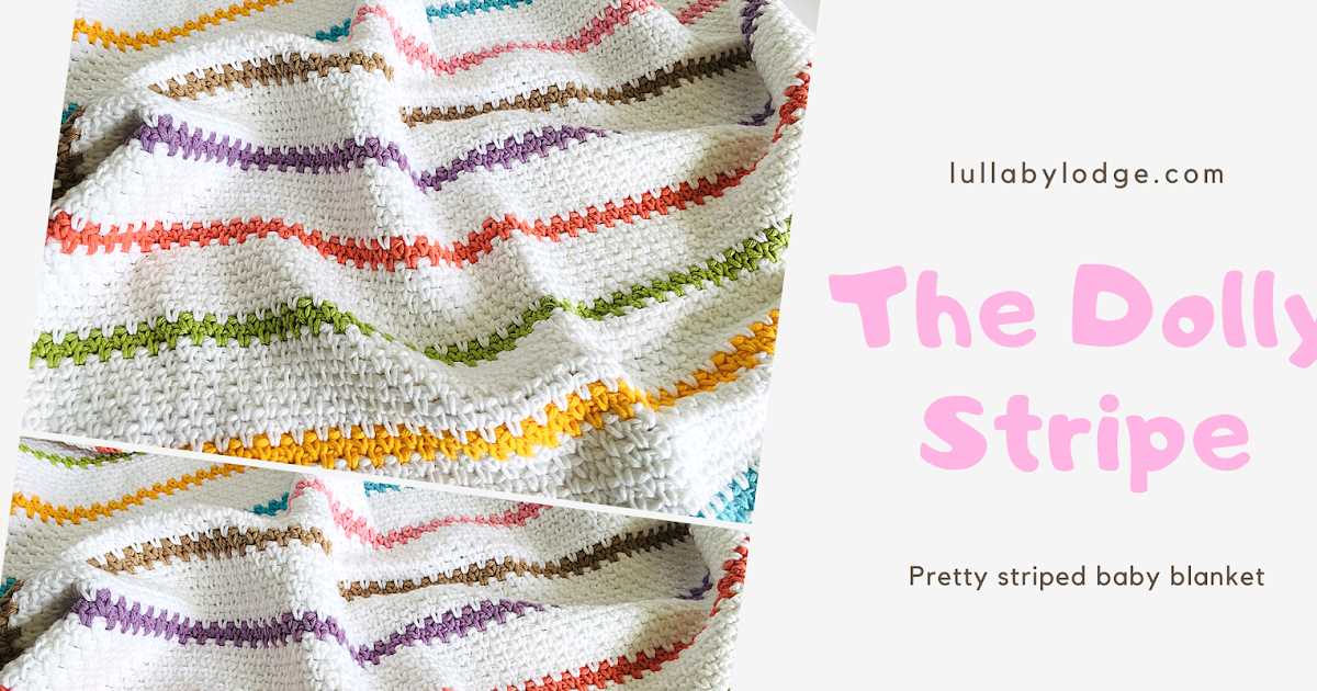 Striped knitted blanket pattern