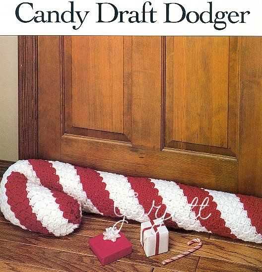 Knitted candy cane pattern