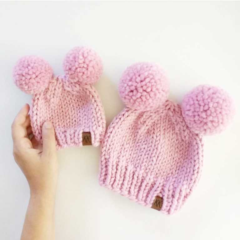 Knit pom pom hat pattern