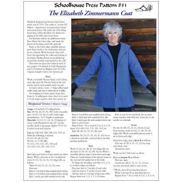 Free knitted coat patterns