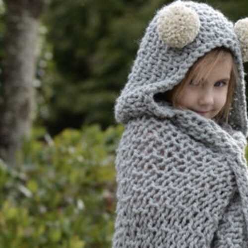 Blanket poncho knitting pattern