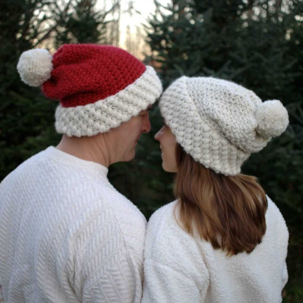 Knitted hat patterns using bulky yarn