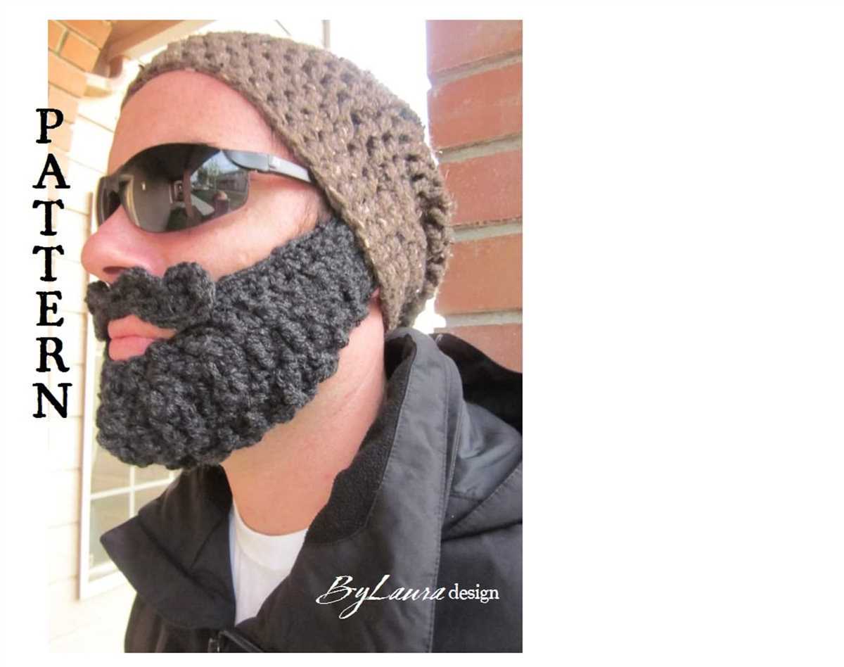Knitted beard hat pattern