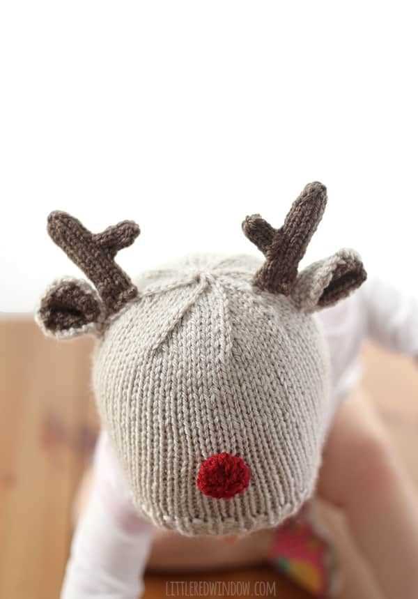 Reindeer hat knitting pattern free