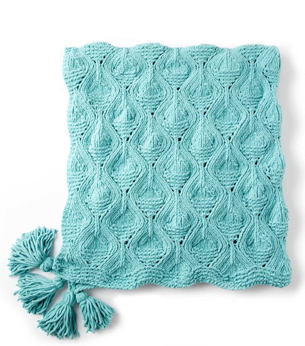 Knitted diamond shaped pattern