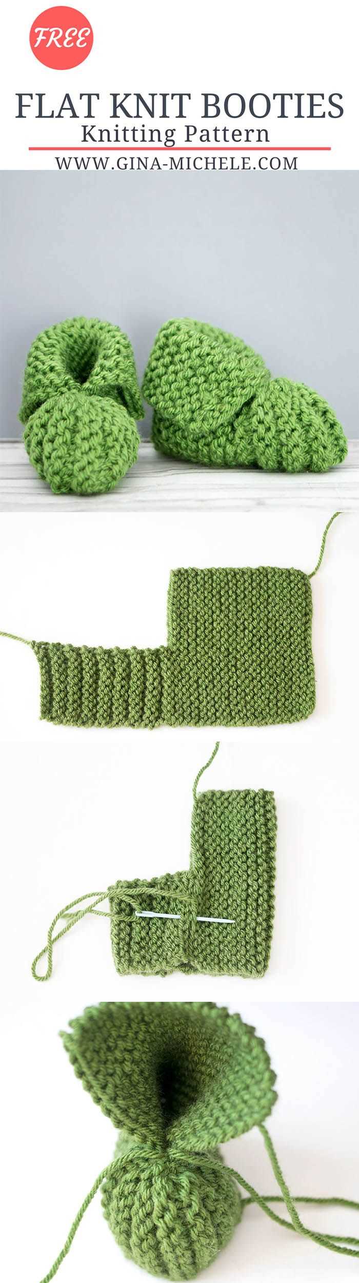 Baby booties knitting pattern for beginners