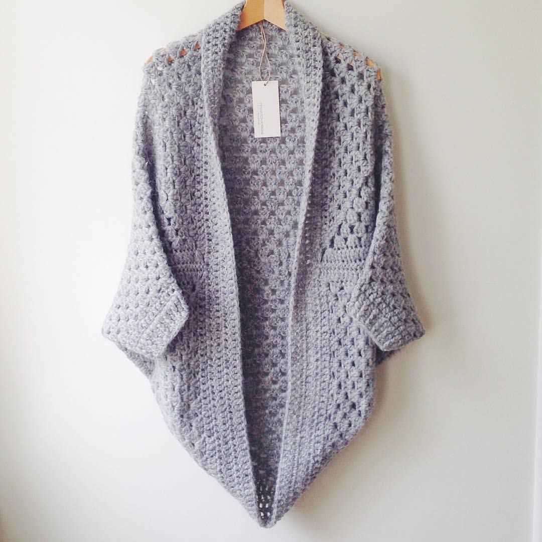 Knit rectangle shrug pattern