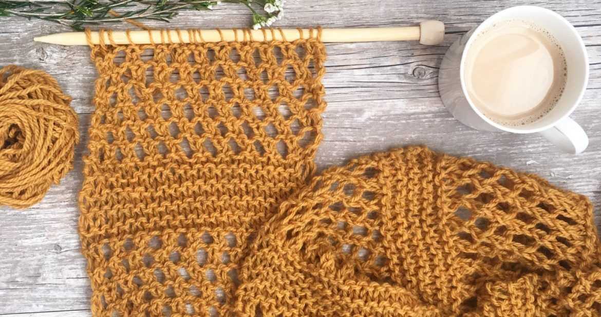 Easy knit summer scarf pattern