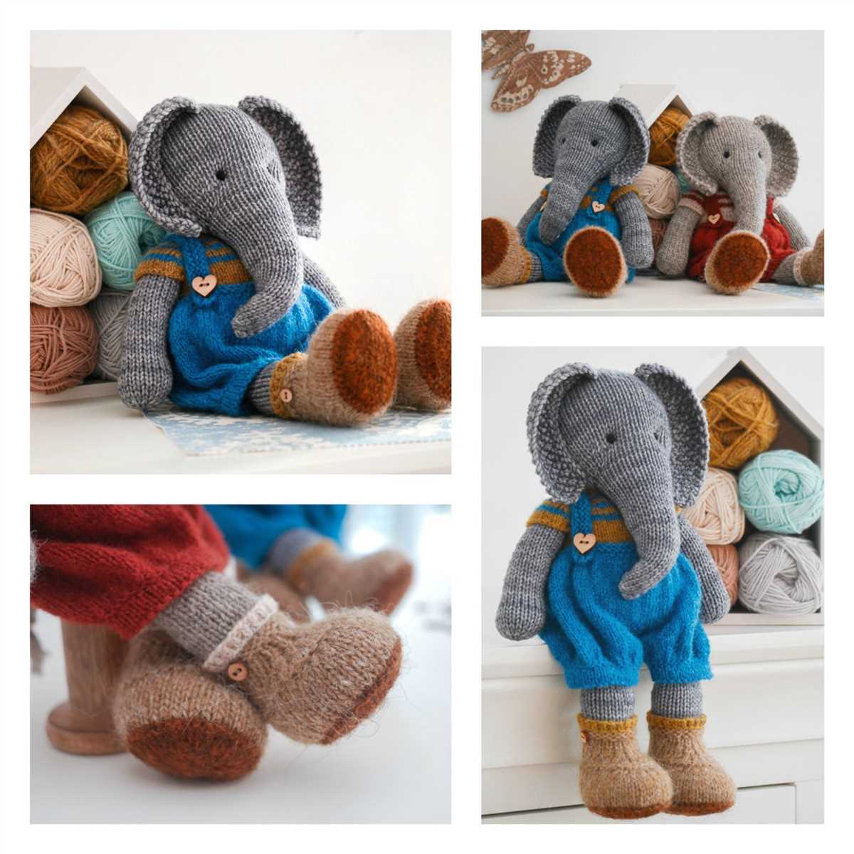 Free knitting pattern for elephant toy
