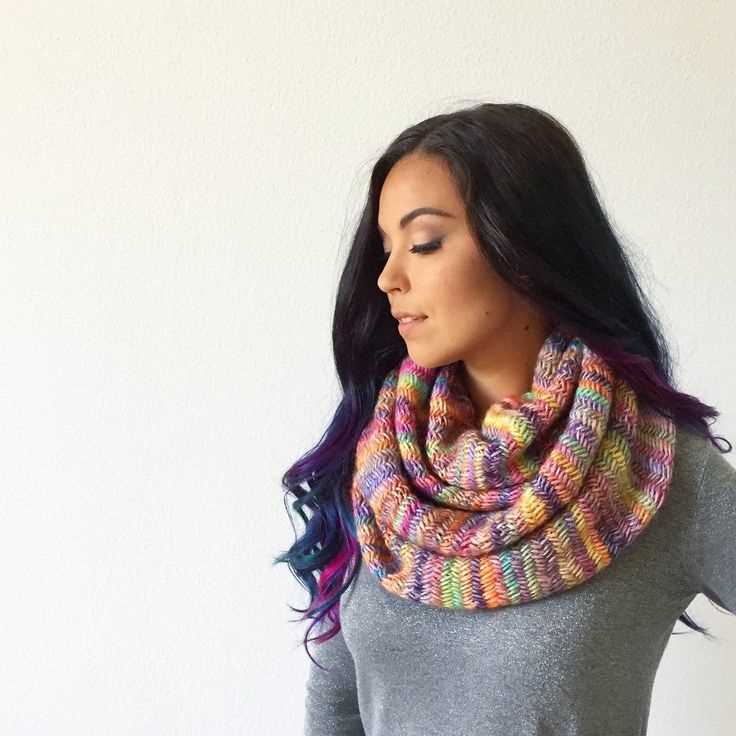 Basic knit infinity scarf pattern
