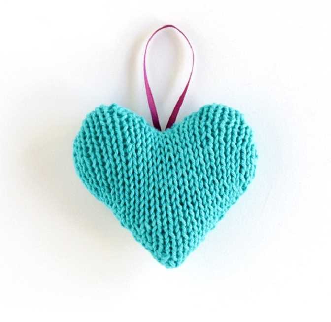 Easy knit heart pattern