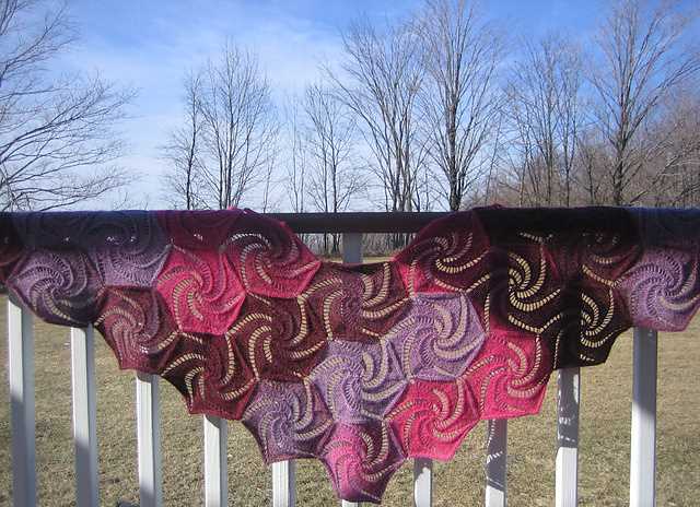 Knitting patterns for shawl in a ball yarn