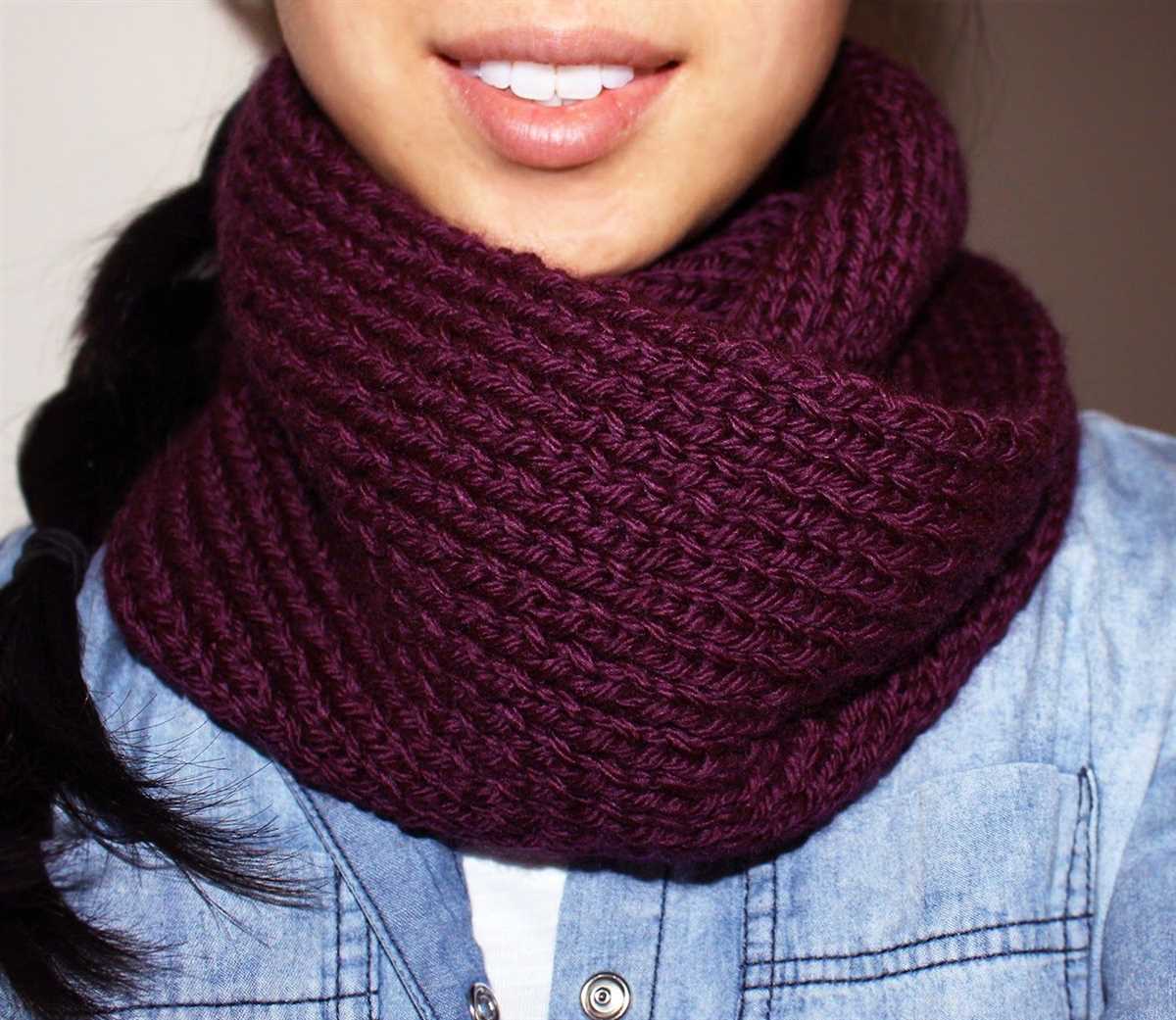 Cowl scarf knitting pattern circular needles