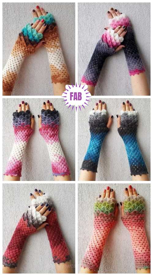 Knitted dragon gloves pattern