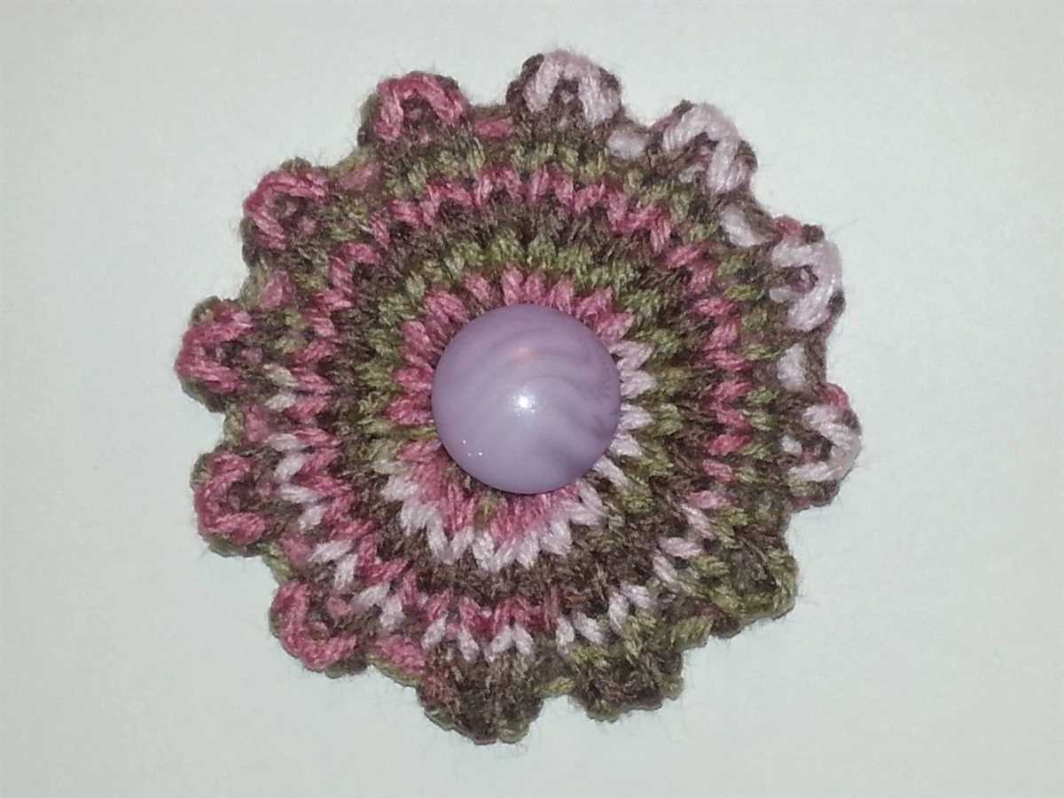 Loom knit flower pattern