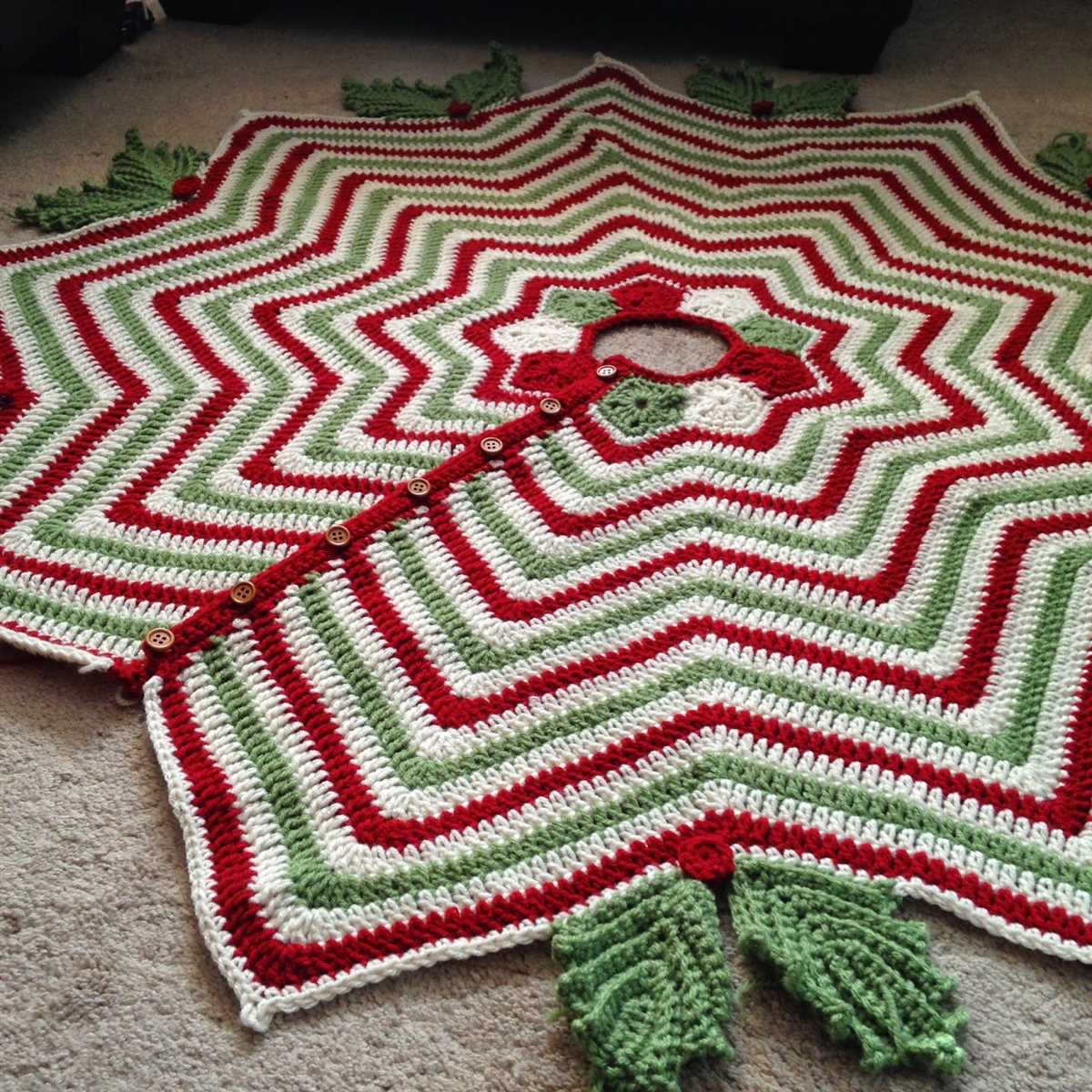 Knit pattern for christmas tree skirt