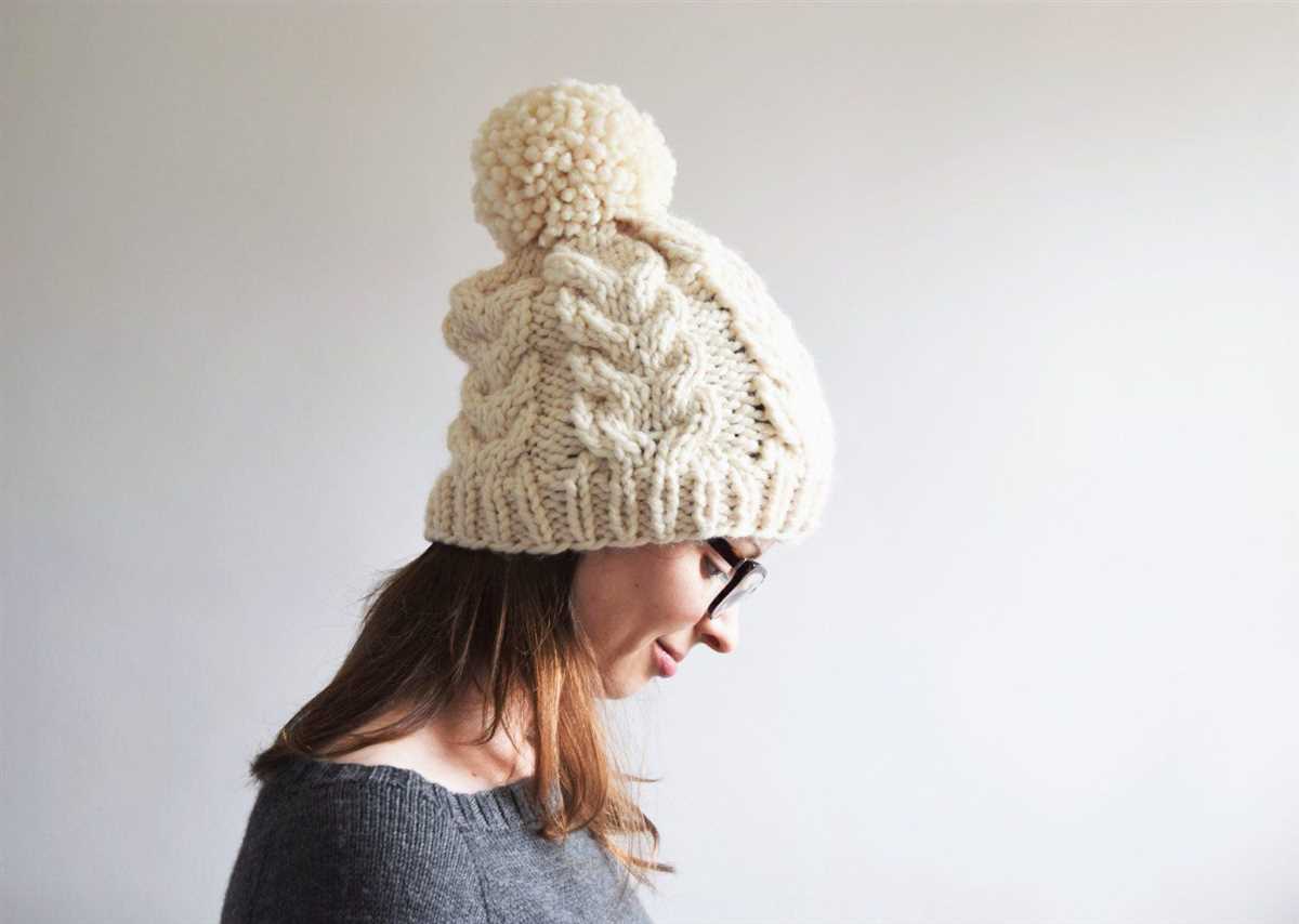 Knit hat cable pattern