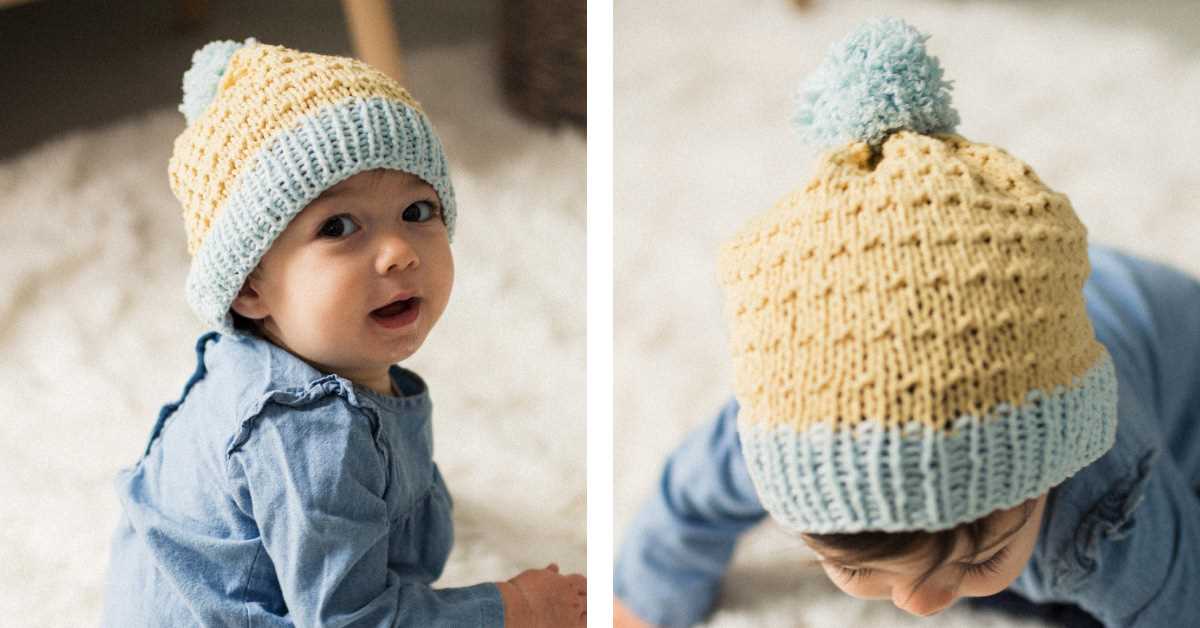 Free knitted pom pom hat pattern