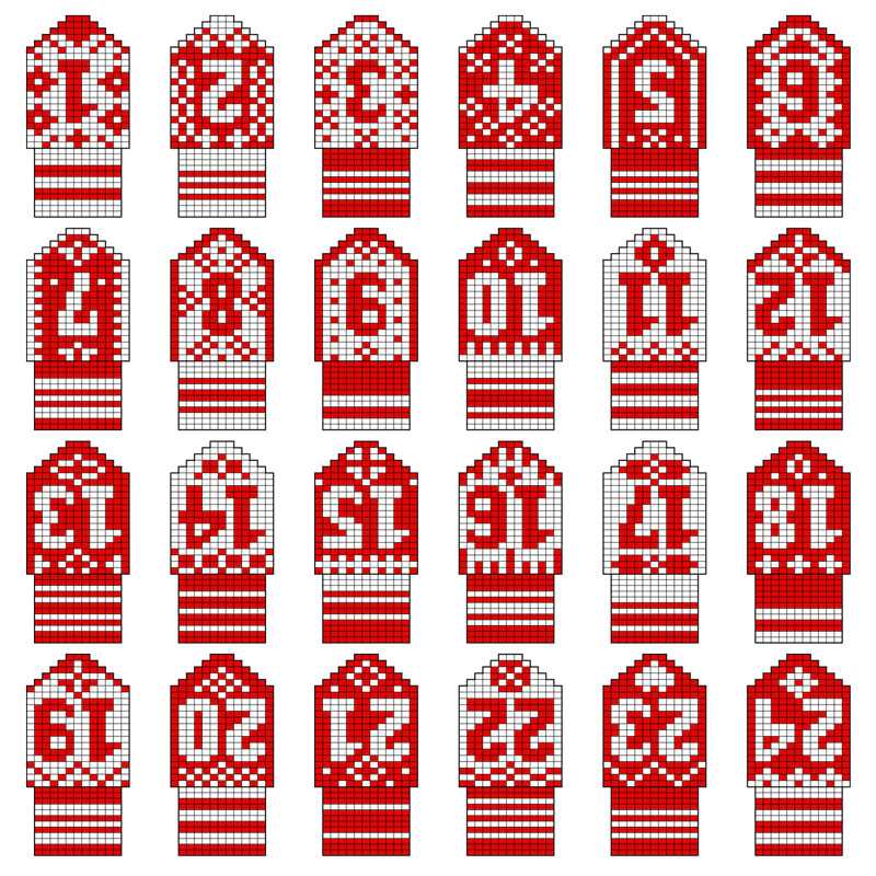 Knitting pattern for advent calendar