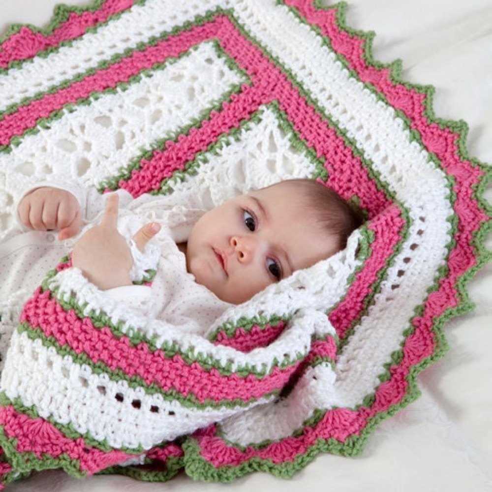 Red heart free knitting patterns for baby blankets