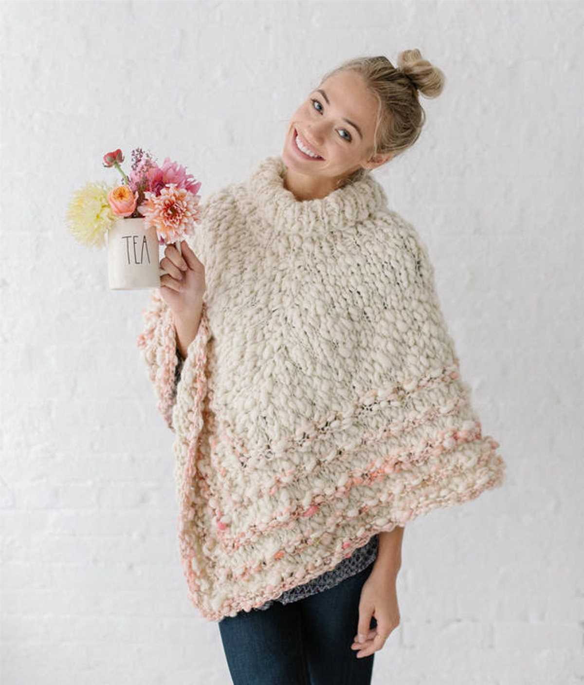 Lacy poncho knitting pattern free