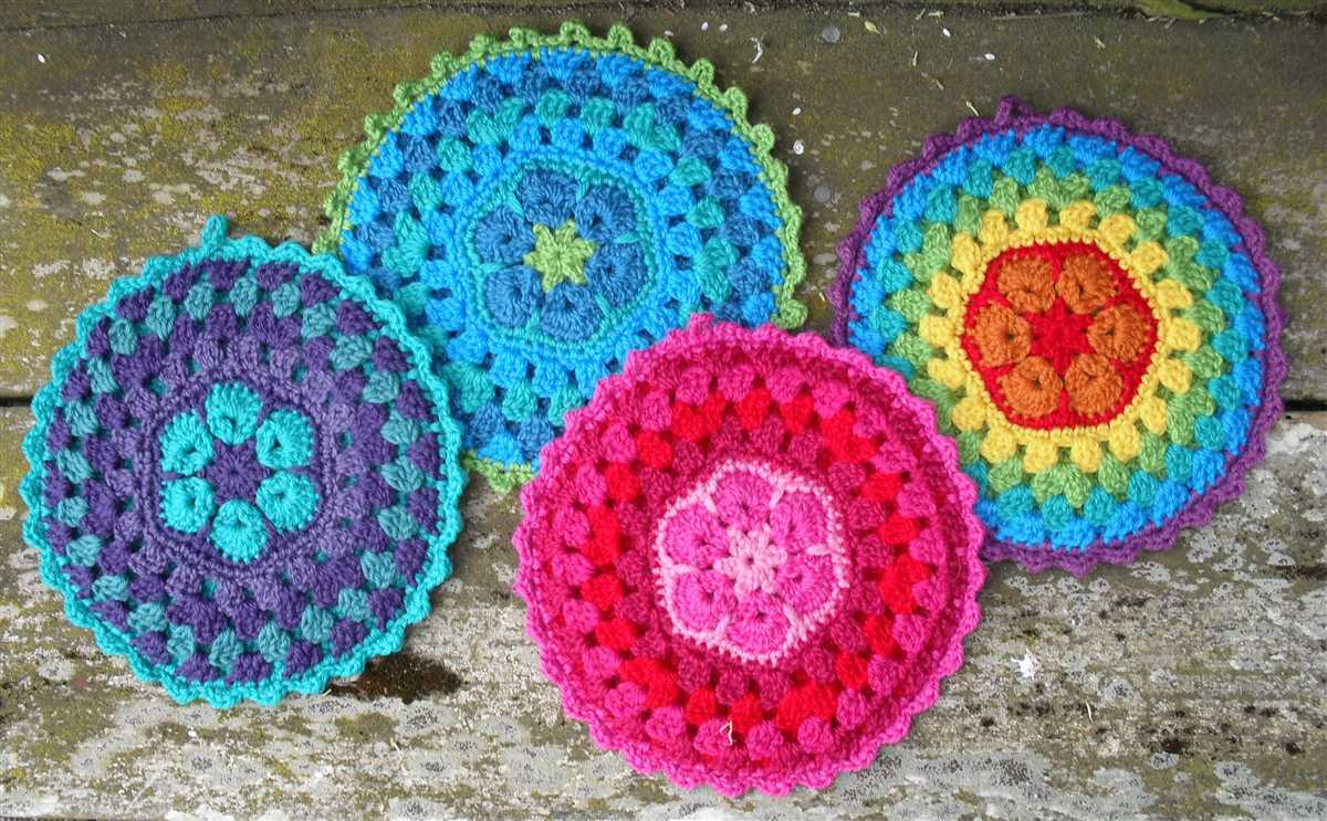 Circular dishcloth knit pattern