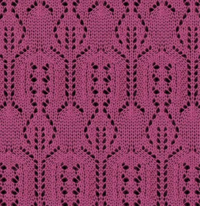 Lace panel knitting pattern