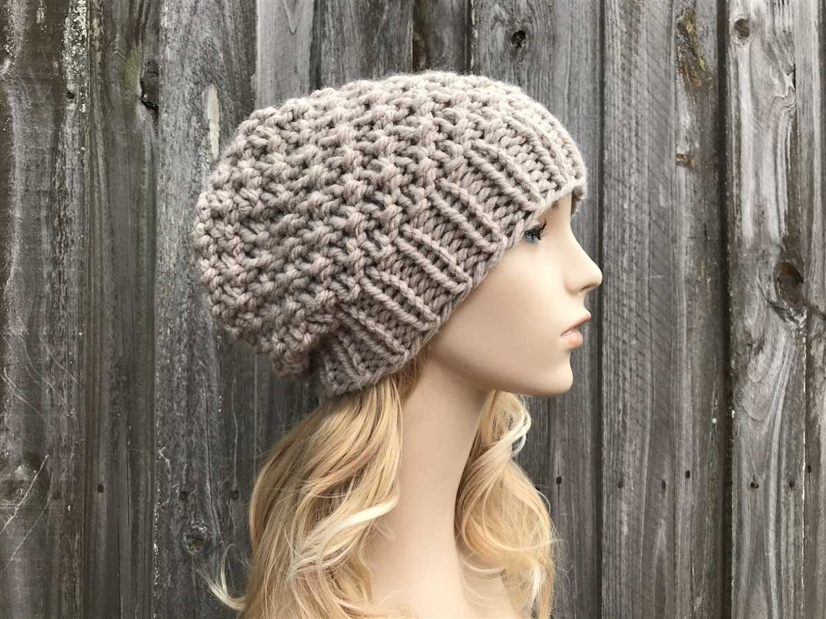 Knit chunky beanie pattern