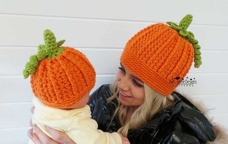 Free knitting pattern for pumpkin hat