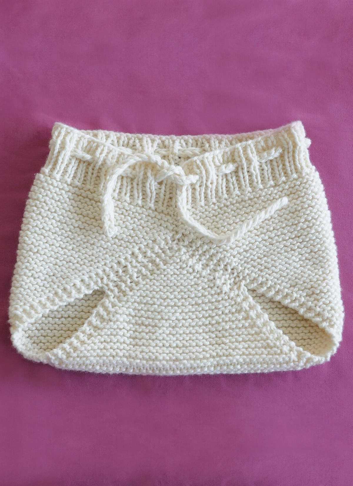 Diaper soaker knitting pattern