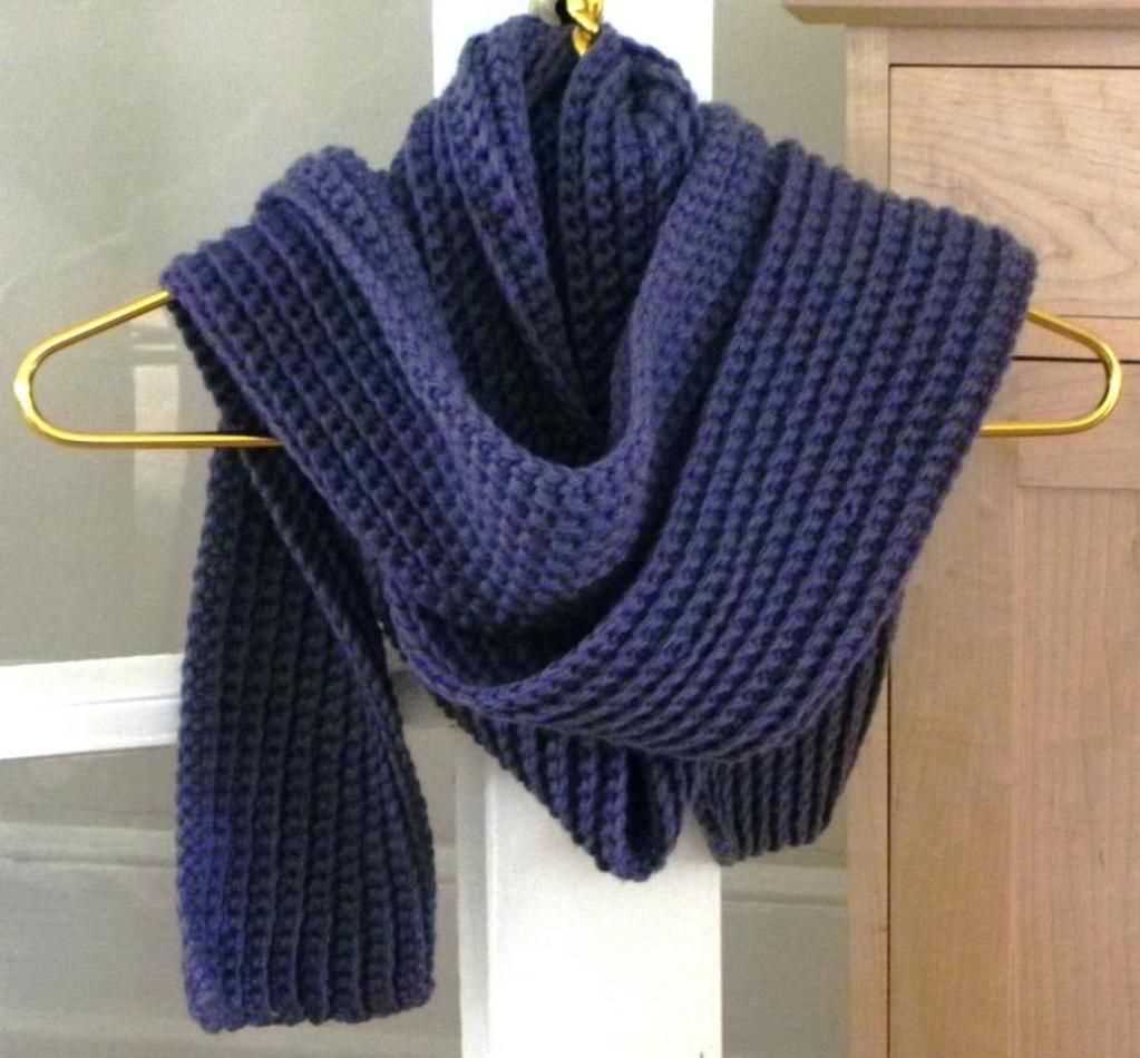 Ribbed scarf knitting pattern free