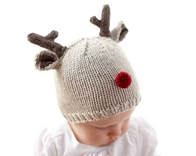 Reindeer hat knitting pattern free